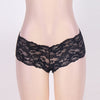 Sexy Sheer Floral Lace Brief Panties in black - Love It Curvy