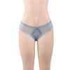 Floral Lace Mesh Panty with Lace-Up Back | Love It Curvy