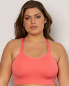 Curvy Couture Smooth Seamless Comfort Wireless Longline Bra in Sun Kissed Coral