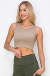 Love It Curvy Ribbed High Neck Cropped Tank Top