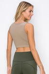 Love It Curvy Ribbed High Neck Cropped Tank Top