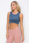Love It Curvy Ribbed High Neck Cropped Tank Top