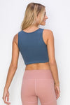 Love It Curvy Ribbed High Neck Cropped Tank Top