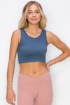 Love It Curvy Ribbed High Neck Cropped Tank Top