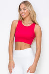 Love It Curvy Ribbed High Neck Cropped Tank Top
