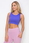 Love It Curvy Ribbed High Neck Cropped Tank Top