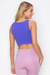 Love It Curvy Ribbed High Neck Cropped Tank Top