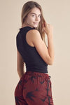 Love It Curvy Always Classy Ribbed Mock Neck Tank