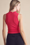 Love It Curvy Always Classy Ribbed Mock Neck Tank