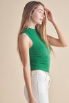 Love It Curvy Always Classy Ribbed Mock Neck Tank