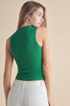 Love It Curvy Always Classy Ribbed Mock Neck Tank
