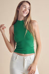 Love It Curvy Always Classy Ribbed Mock Neck Tank