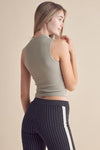 Love It Curvy Always Classy Ribbed Mock Neck Tank