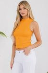 Love It Curvy Always Classy Ribbed Mock Neck Tank