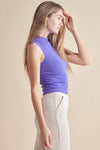 Love It Curvy Always Classy Ribbed Mock Neck Tank