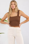 Love It Curvy Seamless Textured Crop Tank