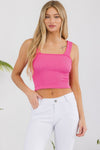 Love It Curvy Seamless Textured Crop Tank