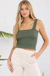 Love It Curvy Seamless Textured Crop Tank