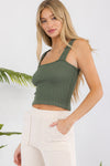 Love It Curvy Seamless Textured Crop Tank