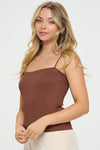 Ribbed Thin Strapped Seamless Cami | Love It Curvy