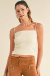 Ribbed Thin Strapped Seamless Cami | Love It Curvy