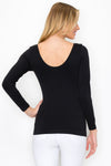 Love It Curvy Seamless Reversible V-Neck Long Sleeve Top