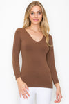 Love It Curvy Seamless Reversible V-Neck Long Sleeve Top