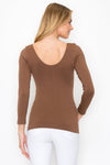 Love It Curvy Seamless Reversible V-Neck Long Sleeve Top