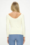 Love It Curvy Seamless Reversible V-Neck Long Sleeve Top