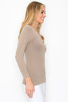 Love It Curvy Seamless Reversible V-Neck Long Sleeve Top