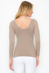 Love It Curvy Seamless Reversible V-Neck Long Sleeve Top