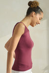 Red Orange High-Low Reversible Neckline Seamless Tank Top