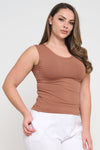 Spicy Mint High-Low Reversible Neckline Seamless Tank Top