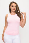 Red Orange High-Low Reversible Neckline Seamless Tank Top