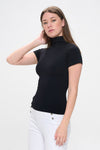 Love It Curvy Bare Essential Seamless Mock Neck Short Sleeve Top