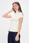 Love It Curvy Bare Essential Seamless Mock Neck Short Sleeve Top