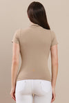 Love It Curvy Bare Essential Seamless Mock Neck Short Sleeve Top