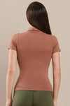 Love It Curvy Bare Essential Seamless Mock Neck Short Sleeve Top