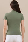 Love It Curvy Bare Essential Seamless Mock Neck Short Sleeve Top
