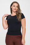 Seamless Crew Neck Short Sleeve Top | Love It Curvy