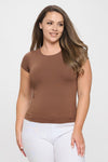 Seamless Crew Neck Short Sleeve Top | Love It Curvy
