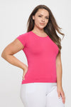 Seamless Crew Neck Short Sleeve Top | Love It Curvy