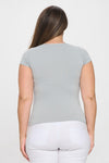 Seamless Crew Neck Short Sleeve Top | Love It Curvy