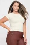 Seamless Crew Neck Short Sleeve Top | Love It Curvy