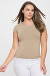 Seamless Crew Neck Short Sleeve Top | Love It Curvy
