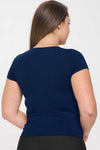 Seamless Crew Neck Short Sleeve Top | Love It Curvy