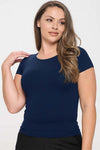 Seamless Crew Neck Short Sleeve Top | Love It Curvy