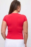 Seamless Crew Neck Short Sleeve Top | Love It Curvy