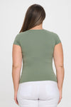 Seamless Crew Neck Short Sleeve Top | Love It Curvy