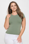 Seamless Crew Neck Short Sleeve Top | Love It Curvy